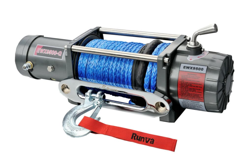Runva Winch EWX 9500-Q with a synthetic rope